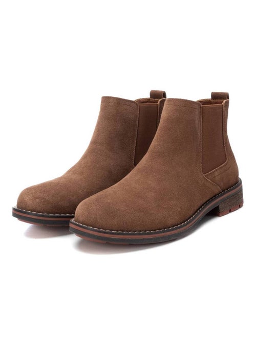 Bottines pour homme en cuir - Kiabi