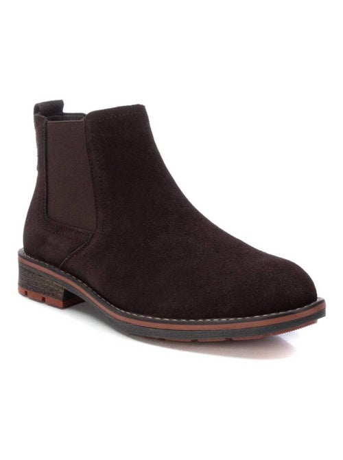 Bottines pour homme en cuir - Kiabi