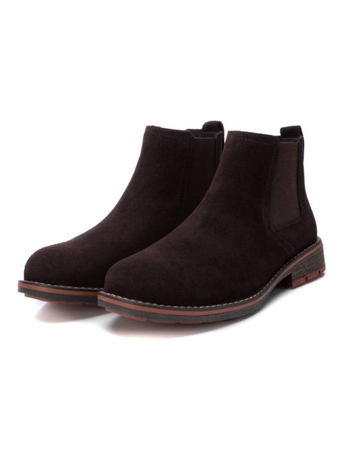 Bottines pour homme en cuir - Kiabi
