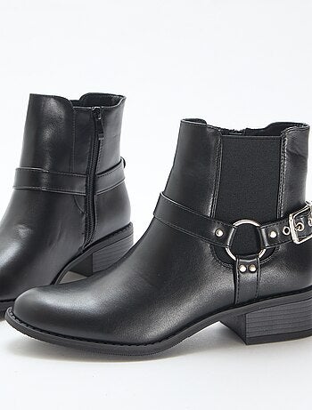 Bottines rock en simili