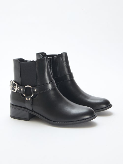 Bottines rock en simili - Kiabi