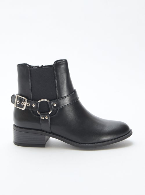 Bottines rock en simili - Kiabi