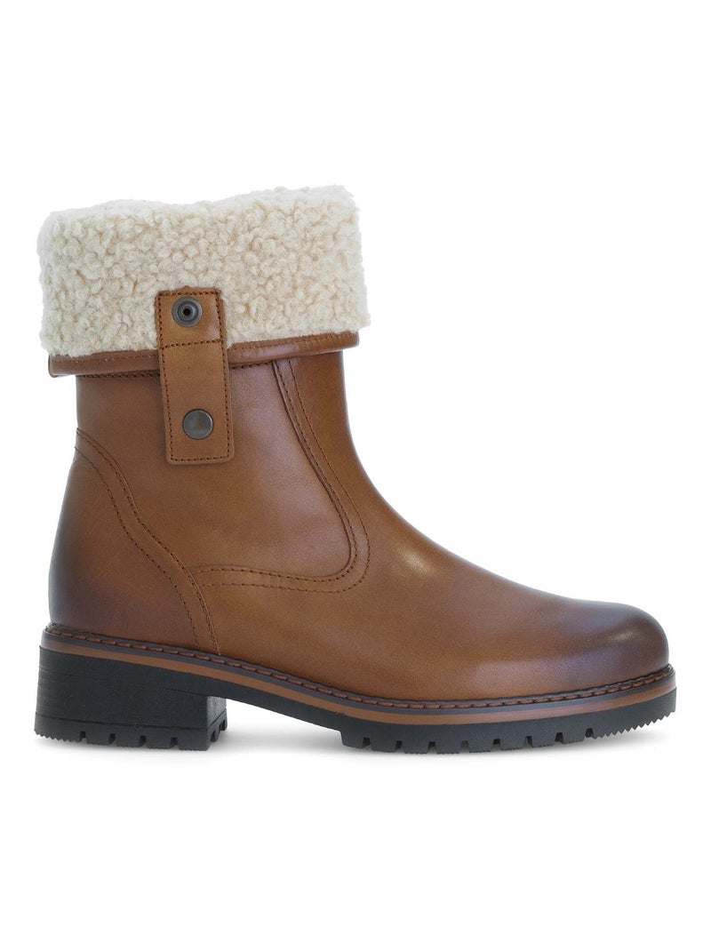 Bottines s en combinaion cuirs Gabor Marron - Kiabi