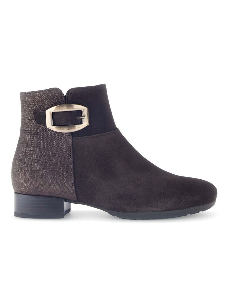Bottines s en combinaison cuirs Gabor Marron - Kiabi