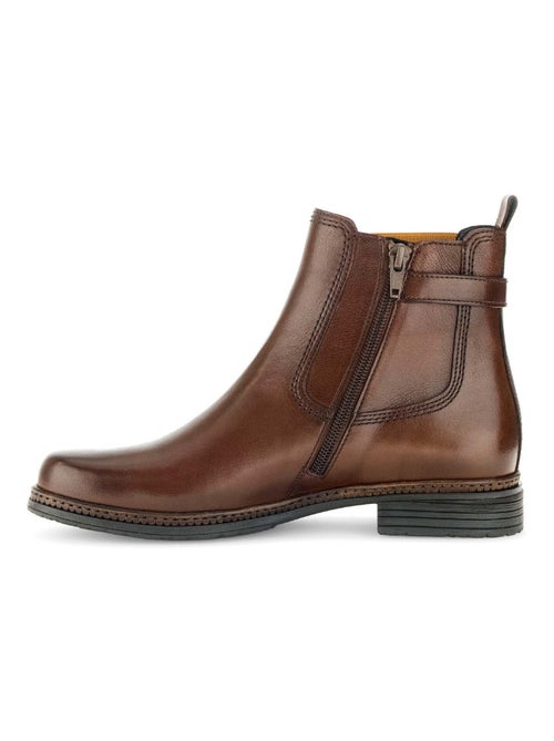 Bottines s en cuir lisse Gabor - Kiabi