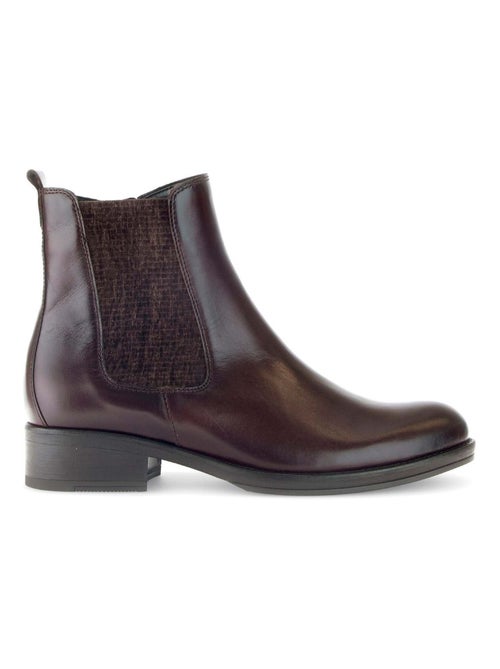 Bottines s en cuir lisse Gabor - Kiabi