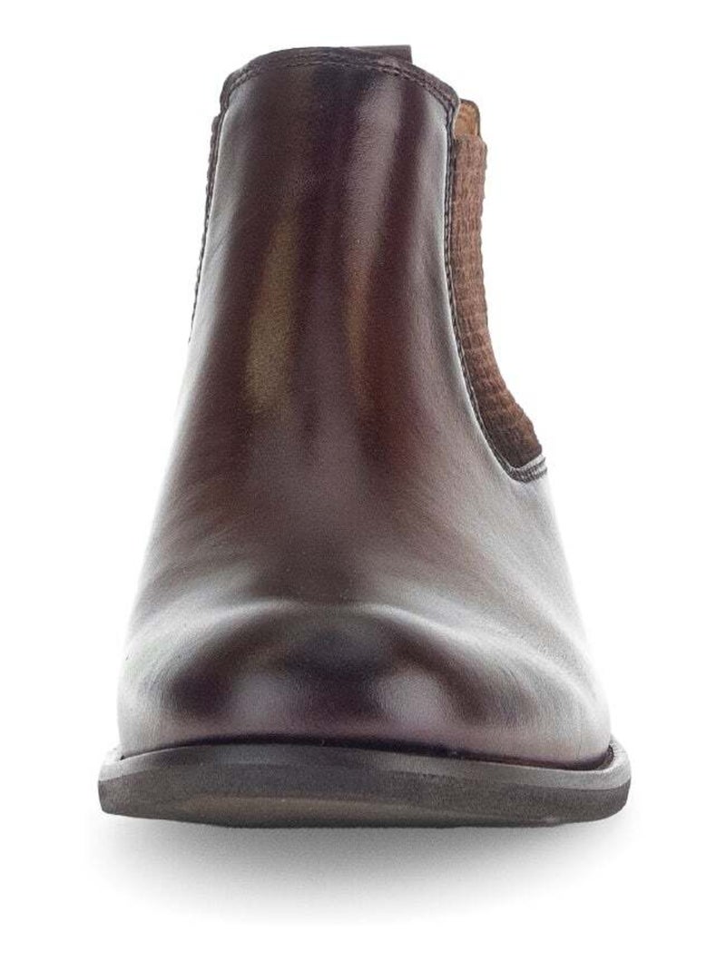 Bottines s en cuir lisse Gabor Marron - Kiabi