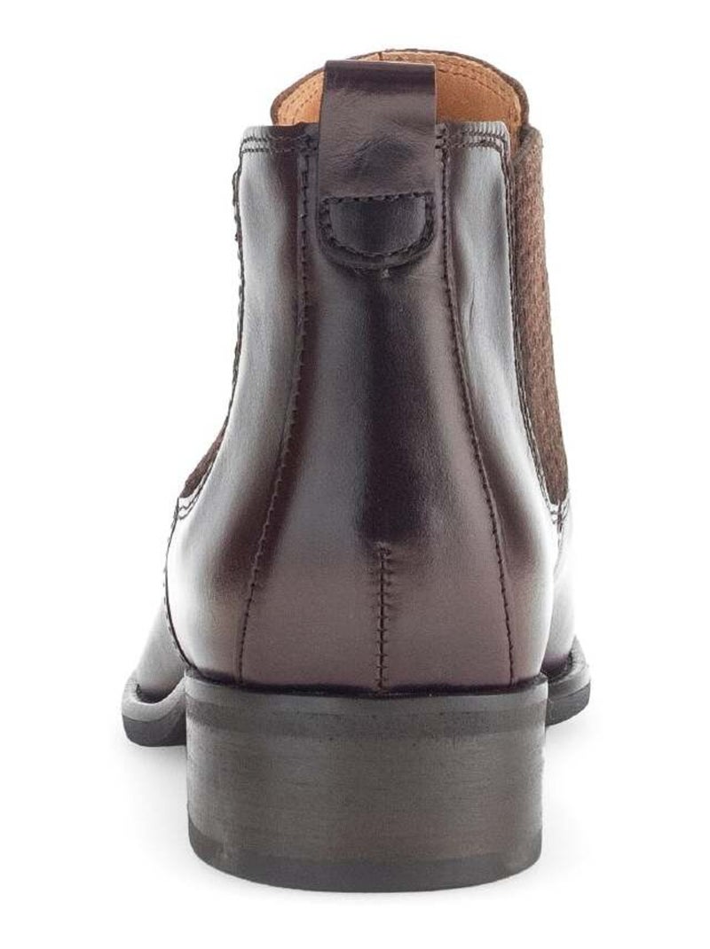Bottines s en cuir lisse Gabor Marron - Kiabi