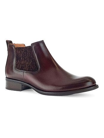 Bottines s en cuir lisse