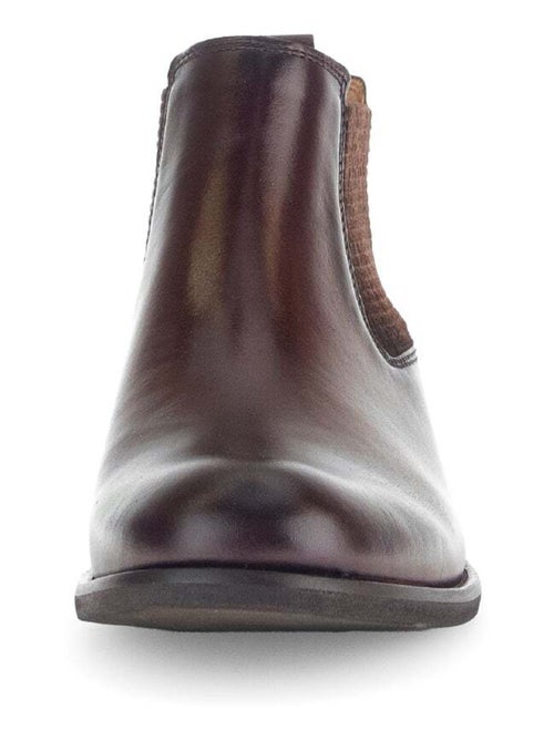 Bottines s en cuir lisse - Kiabi