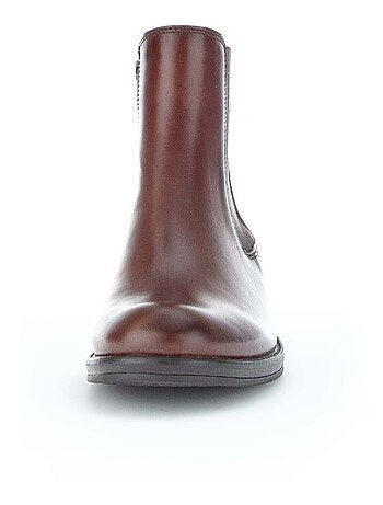 Bottines s en cuir lisse
