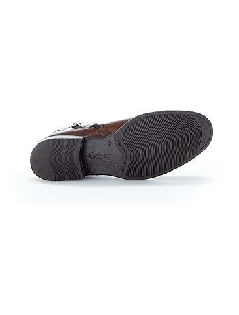 Bottines s en cuir lisse