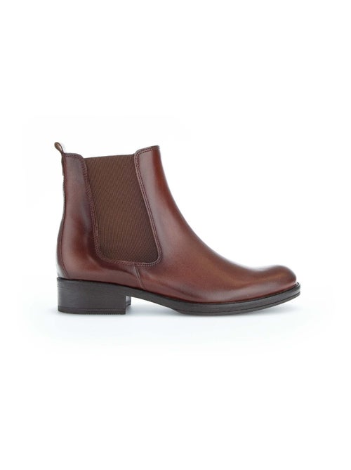 Bottines s en cuir lisse - Kiabi