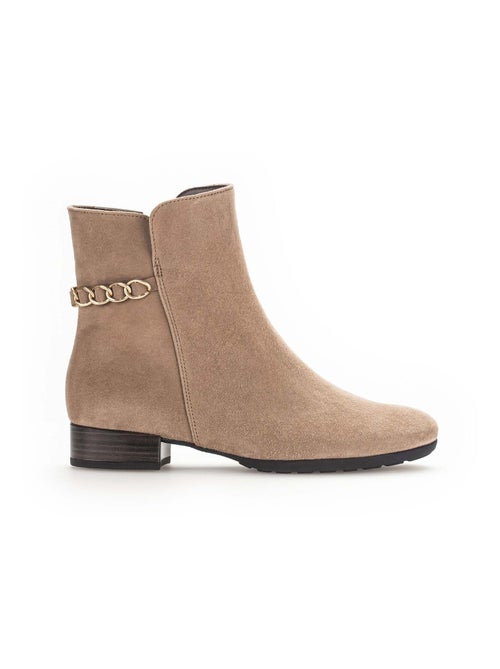 Bottines sable en velours Gabor - Kiabi
