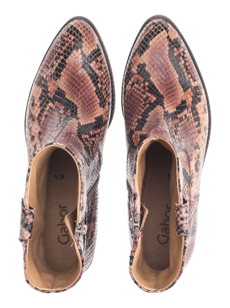 Bottines santiag effet python en cuir Multicolore - Kiabi
