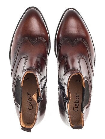 Bottines santiag en cuir