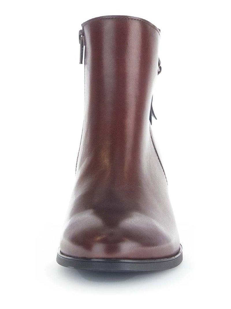 Bottines sattel en cuir lisse Gabor Marron - Kiabi
