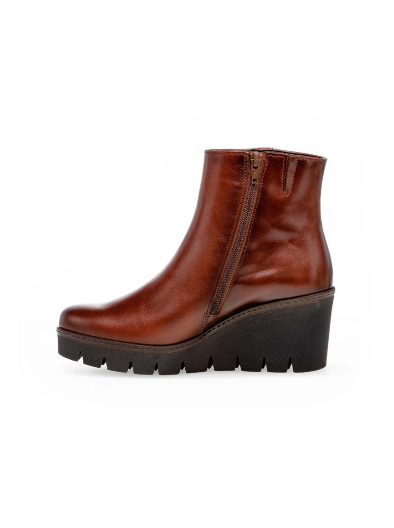 Bottines sattels en cuir lisse Gabor Marron - Kiabi