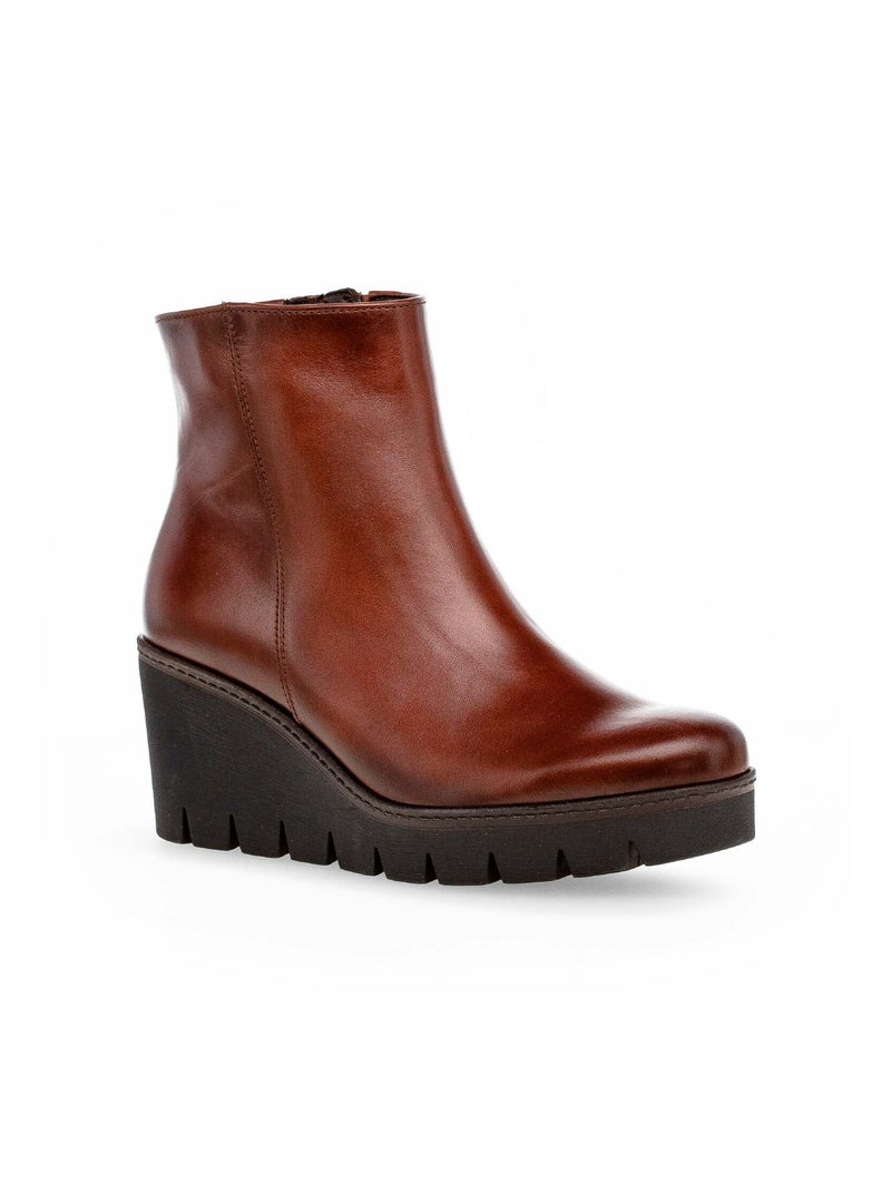 Bottines sattels en cuir lisse Gabor Marron - Kiabi