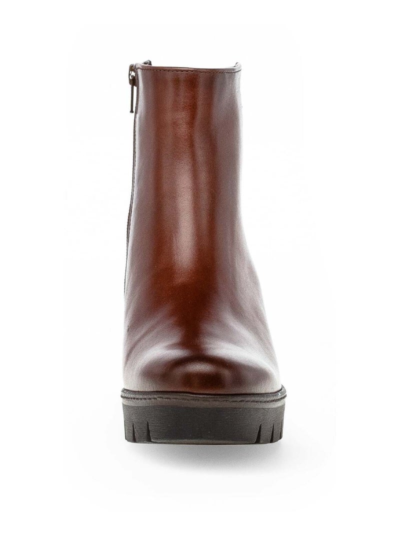 Bottines sattels en cuir lisse Gabor Marron - Kiabi