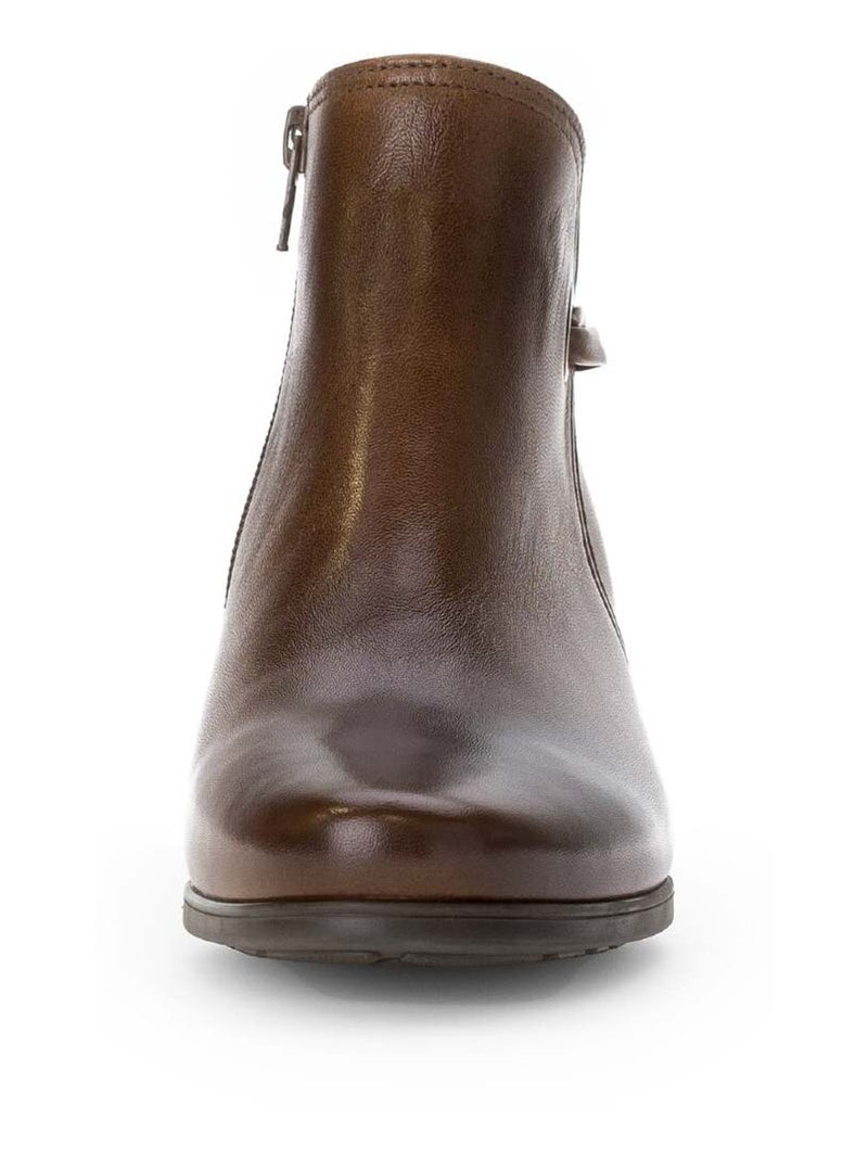 Bottines sattels en cuir lisse Gabor Marron - Kiabi