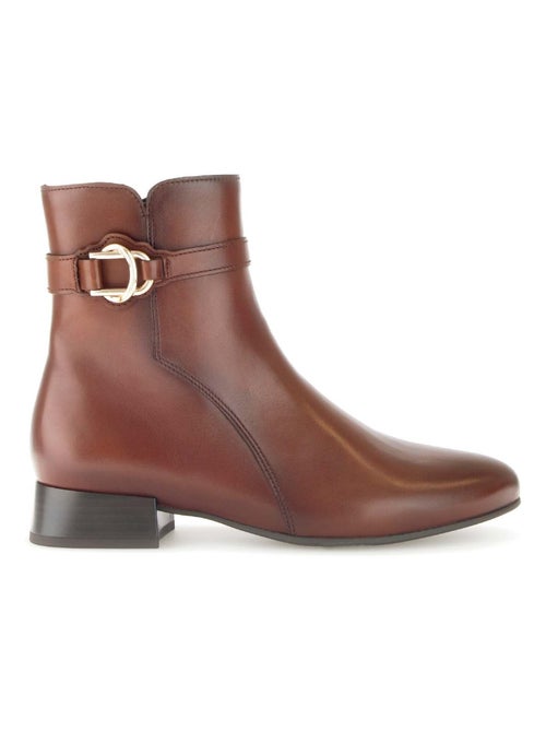 Bottines sattels en cuir lisse Gabor - Kiabi