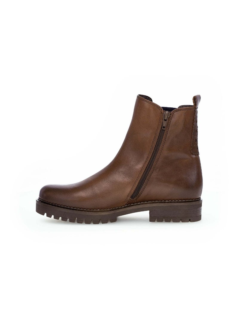 Bottines sattels en cuir lisse Gabor Marron - Kiabi