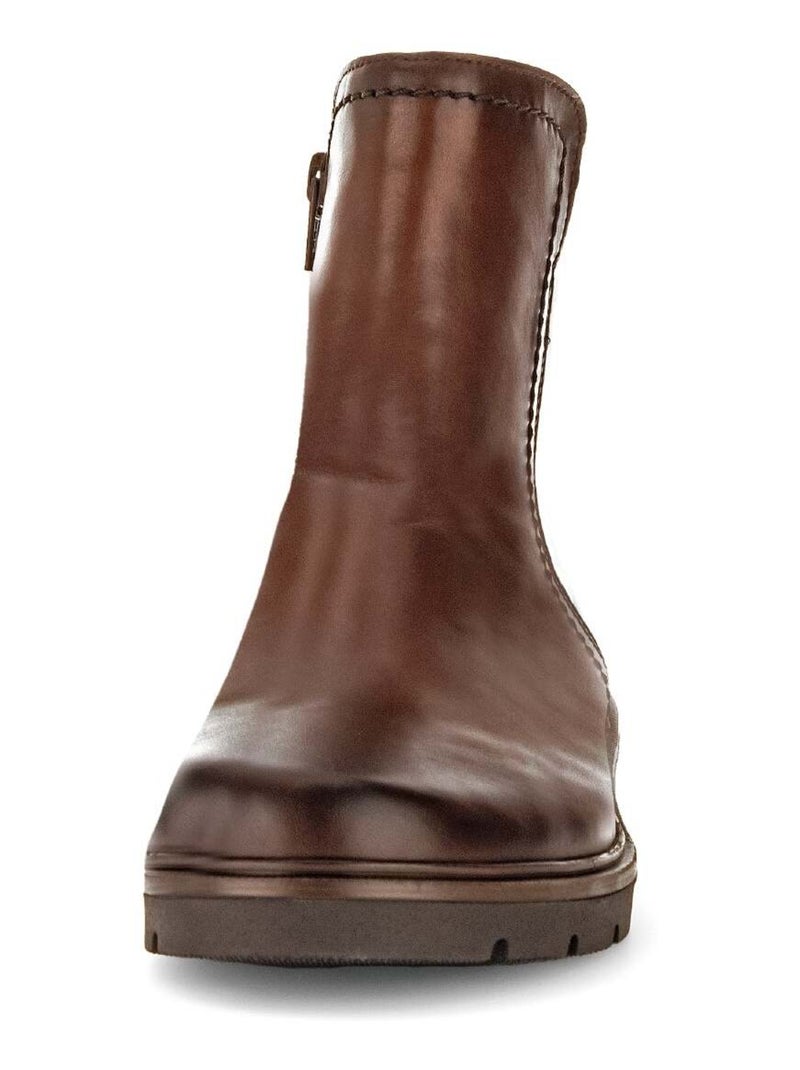 Bottines sattels en cuir lisse Gabor Marron - Kiabi