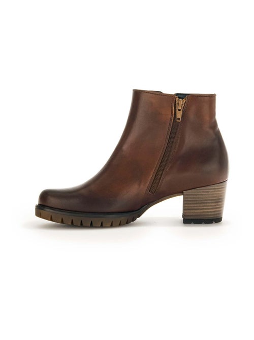Bottines sattels en cuir lisse Gabor - Kiabi