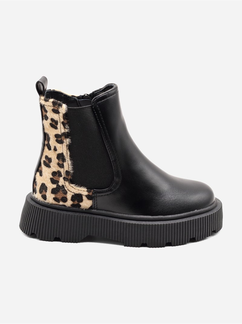 Bottines ? semelle ?paisse Noir - Kiabi