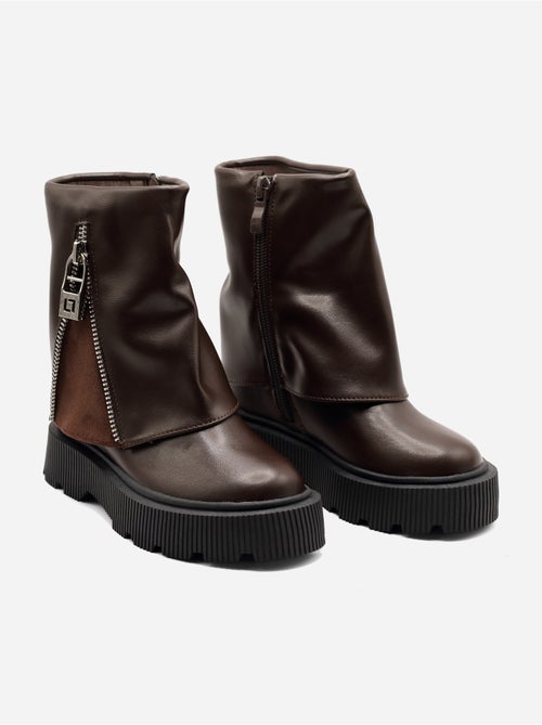 Bottines ? semelles crant?es - Kiabi