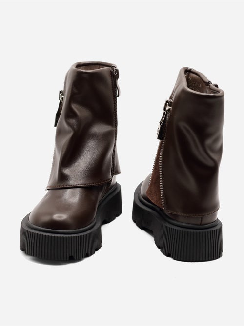 Bottines ? semelles crant?es - Kiabi