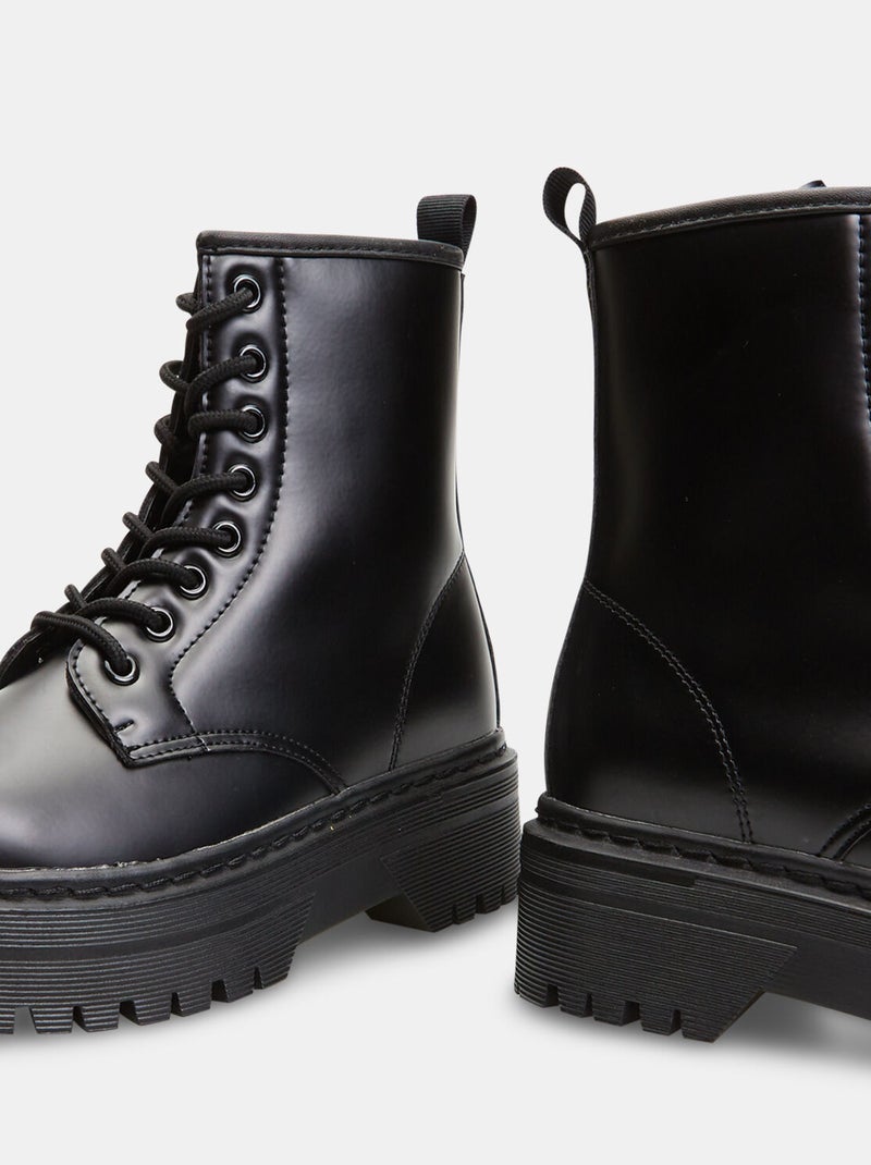 Bottines semelles plateforme BATA Noir - Kiabi