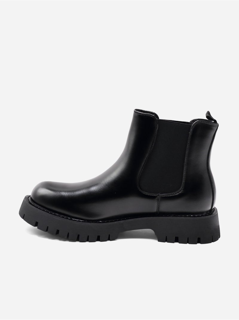 Bottines style chelsea - Uomo Noir - Kiabi