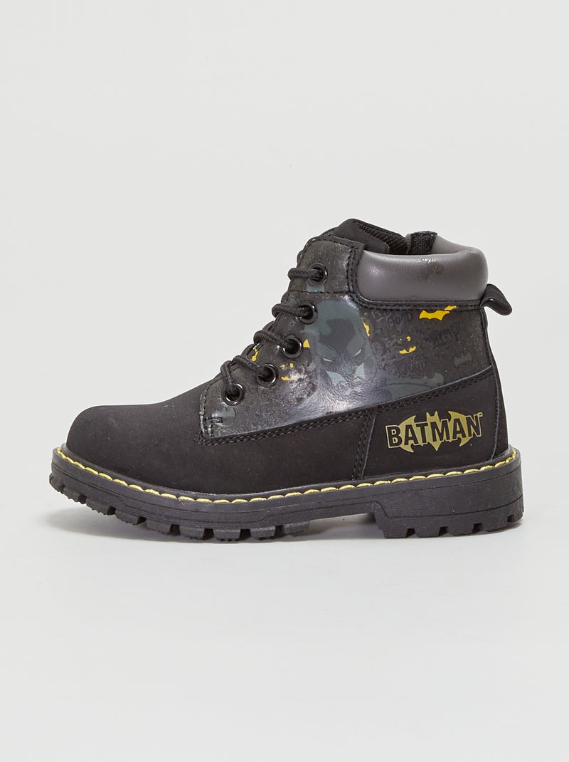 Bottines style montagne - 'Batman' noir - Kiabi