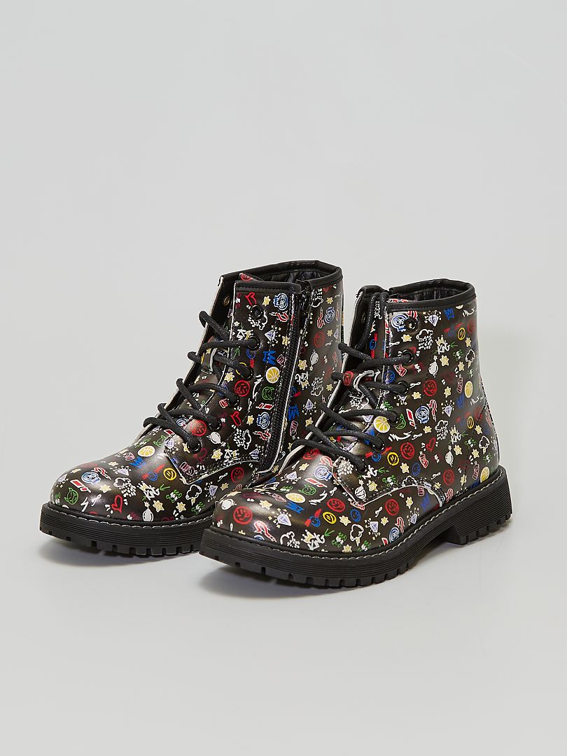 bottines style rangers