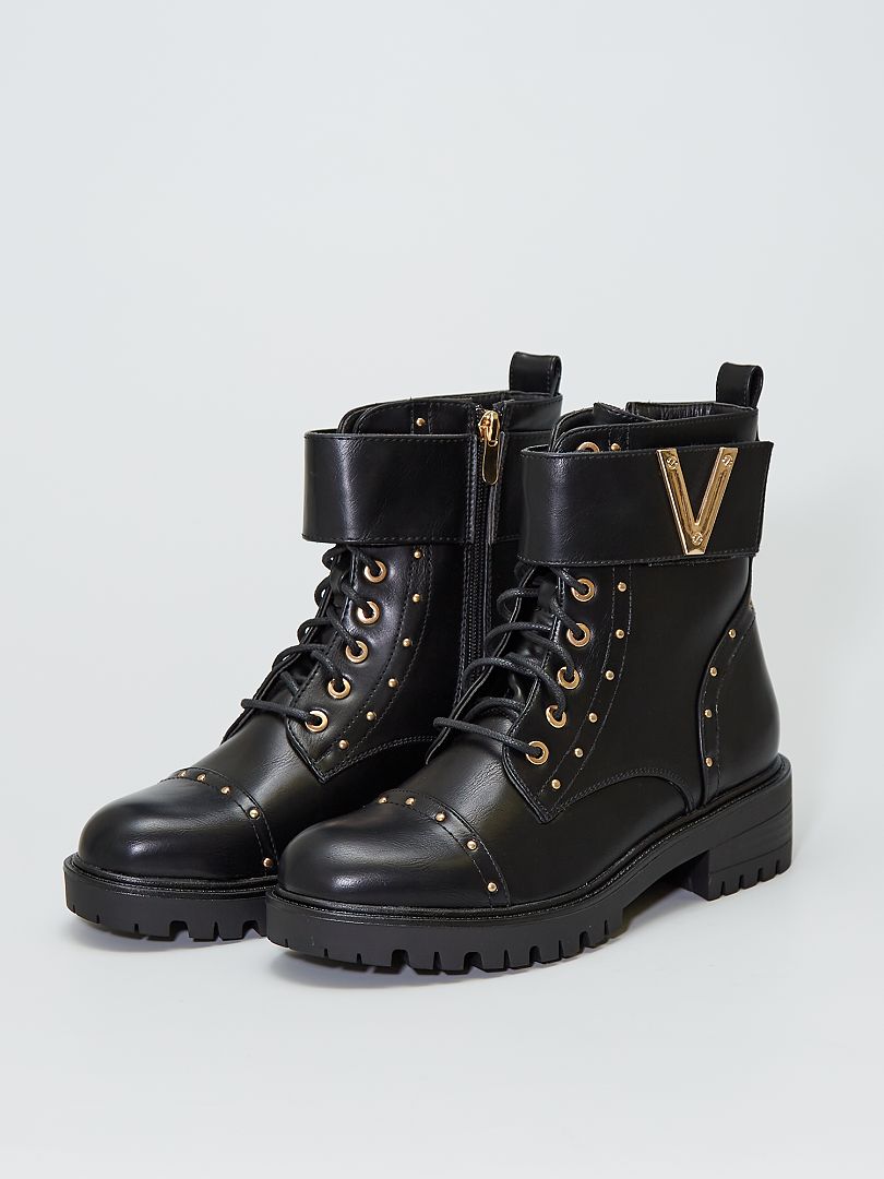 bottines style rangers