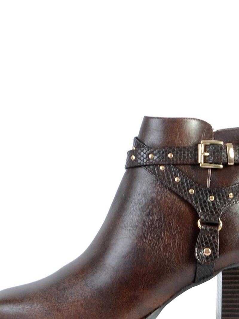 Bottines Talon The Divine Factory QL4036 Marron - Kiabi