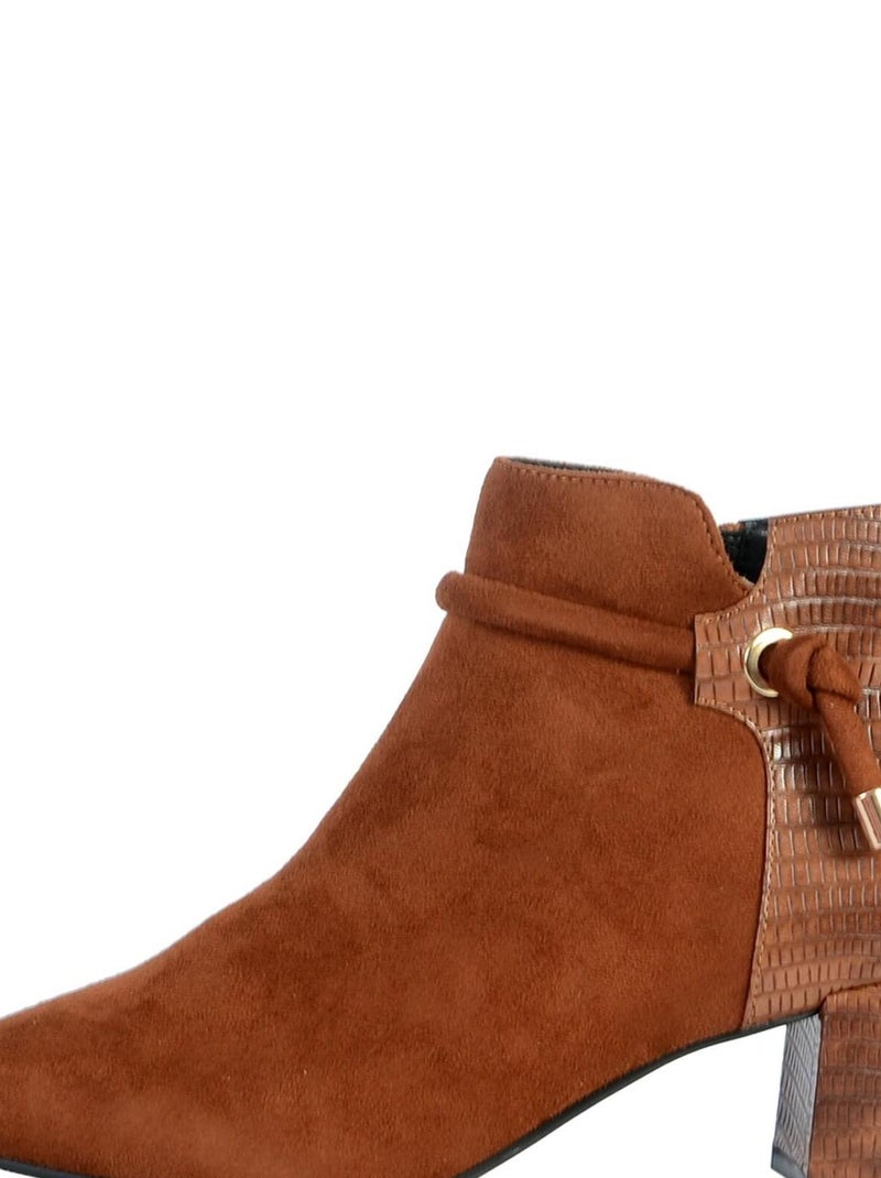 Bottines Talon The Divine Factory QL4052 Marron - Kiabi