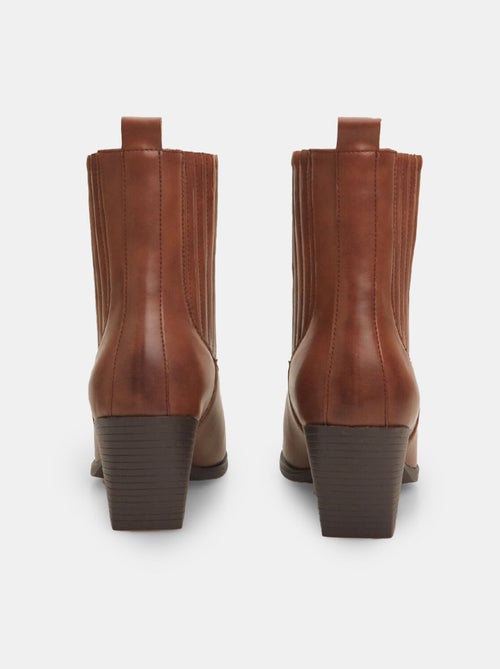 Bottines texanes à talons midi BATA - Kiabi