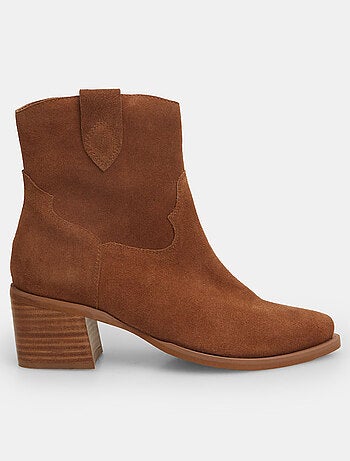 Bottines texanes en cuir BATA