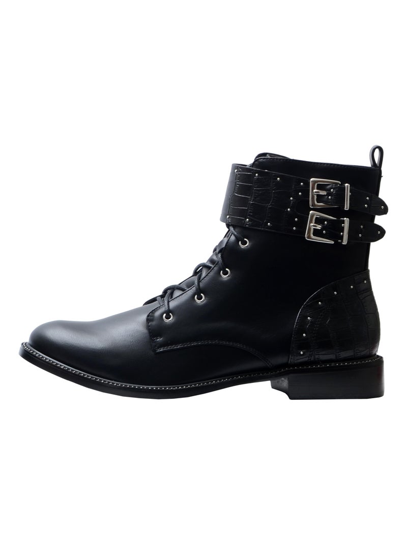 Bottines The Divine Factory QL4025 Noir - Kiabi