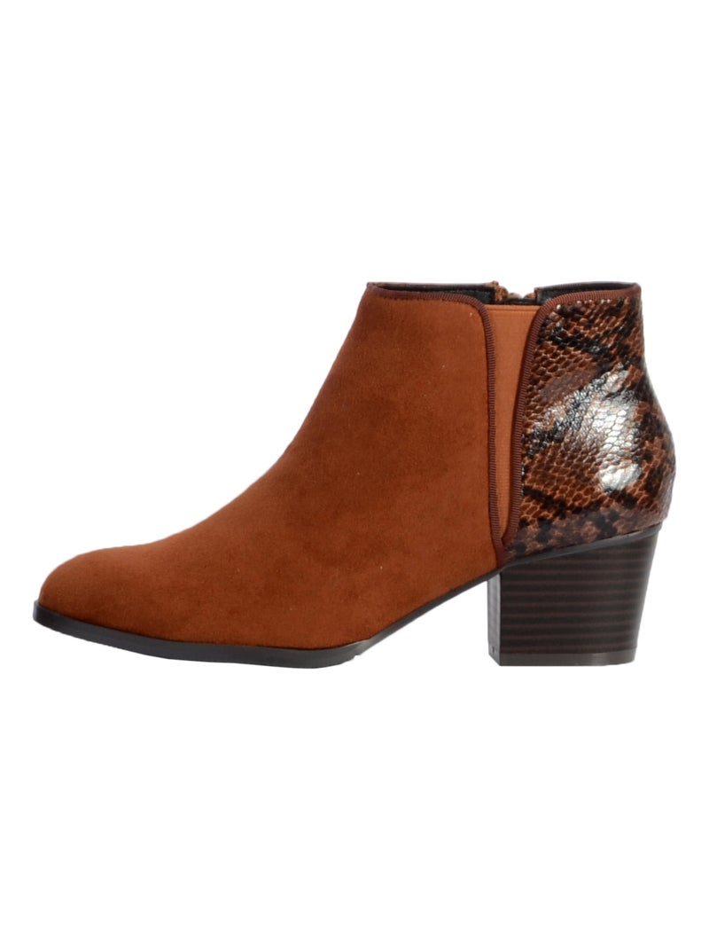 Bottines The Divine Factory QL4046 Marron - Kiabi