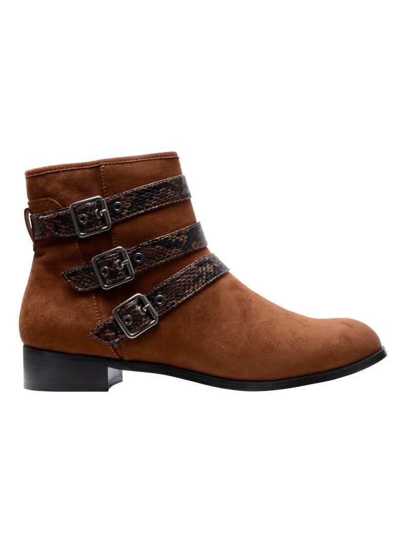 Bottines The Divine Factory QL4526 Marron - Kiabi