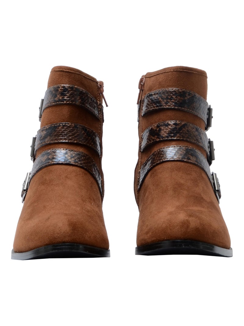 Bottines The Divine Factory QL4526 Marron - Kiabi