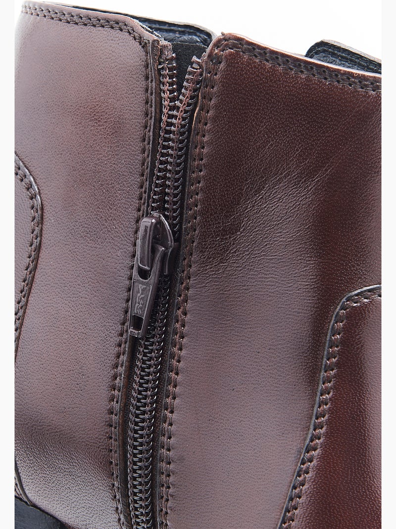 Bottines Thermolactyl élastiquées - Damart Marron - Kiabi