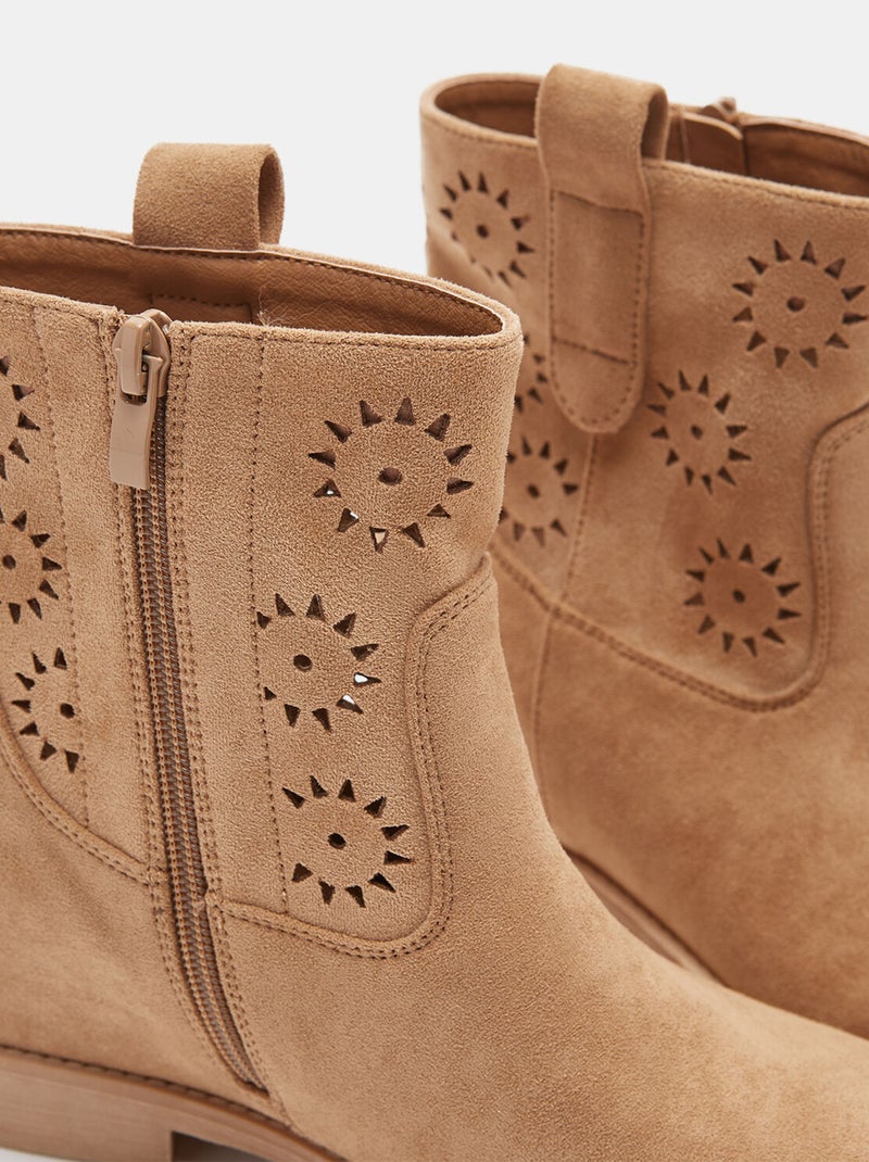 Bottines tige ajourée BATA Beige - Kiabi