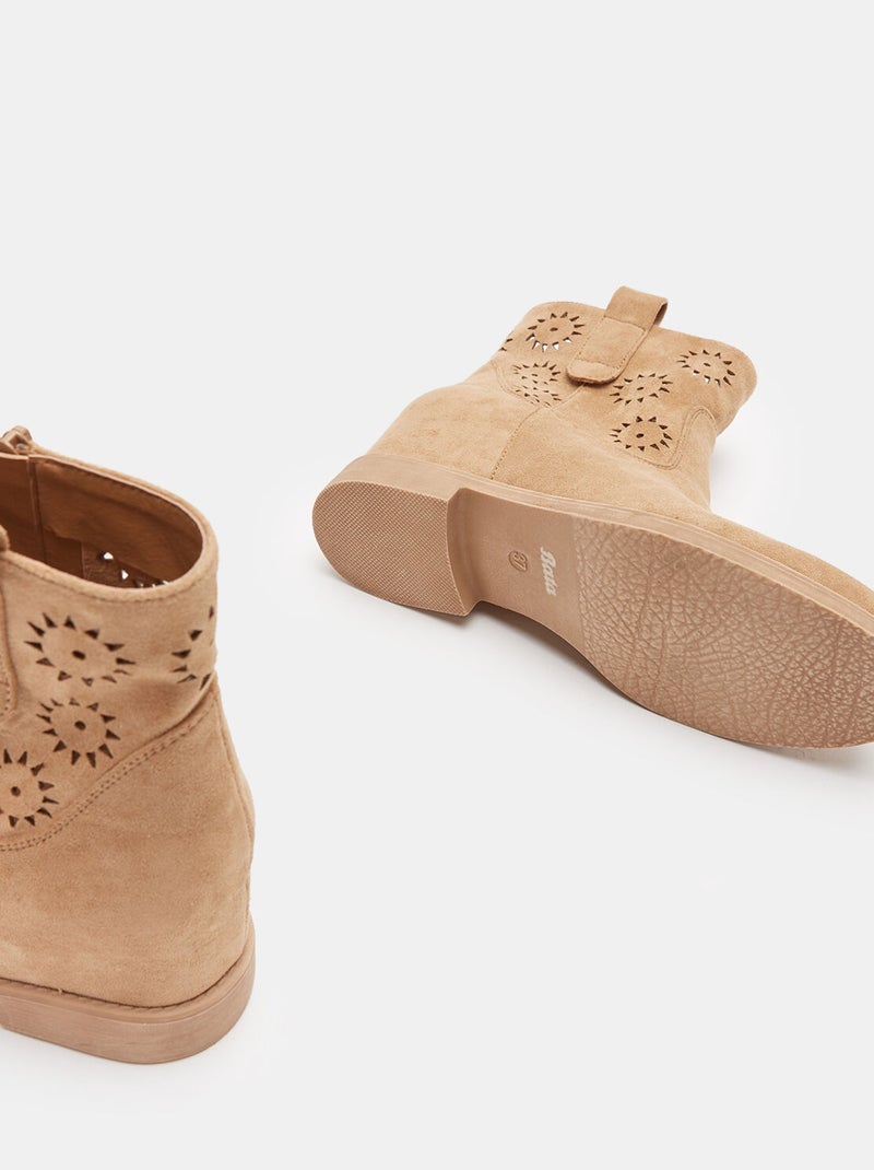 Bottines tige ajourée BATA Beige - Kiabi