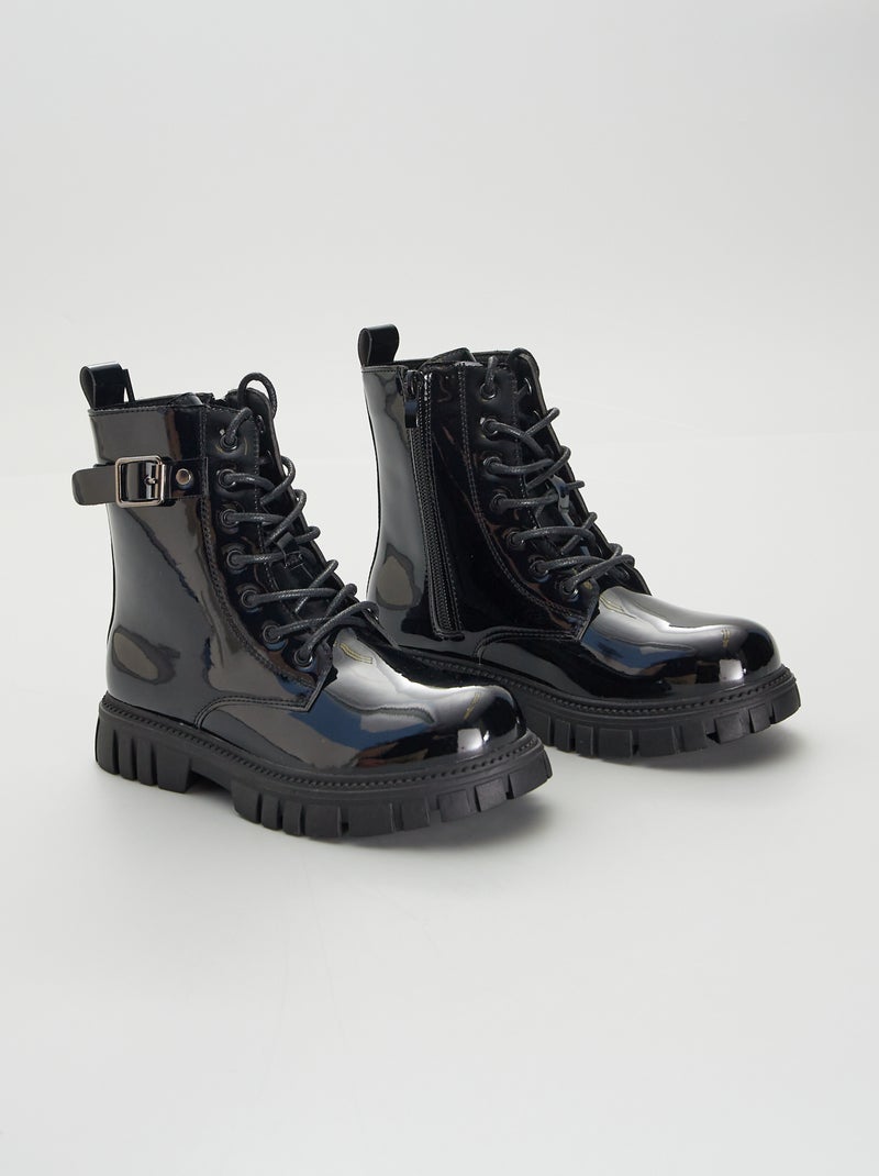 Bottines vernies NOIR - Kiabi