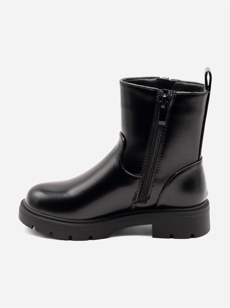 Bottines vernis Noir - Kiabi
